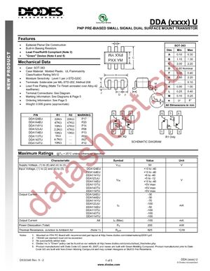 DDA114EU-7-F datasheet  